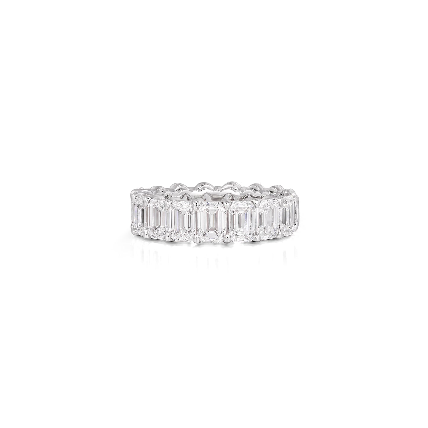 Fawn-Oval and Emerald Cut Diamond Eternity Band featuring lab-grown emerald cut diamonds.