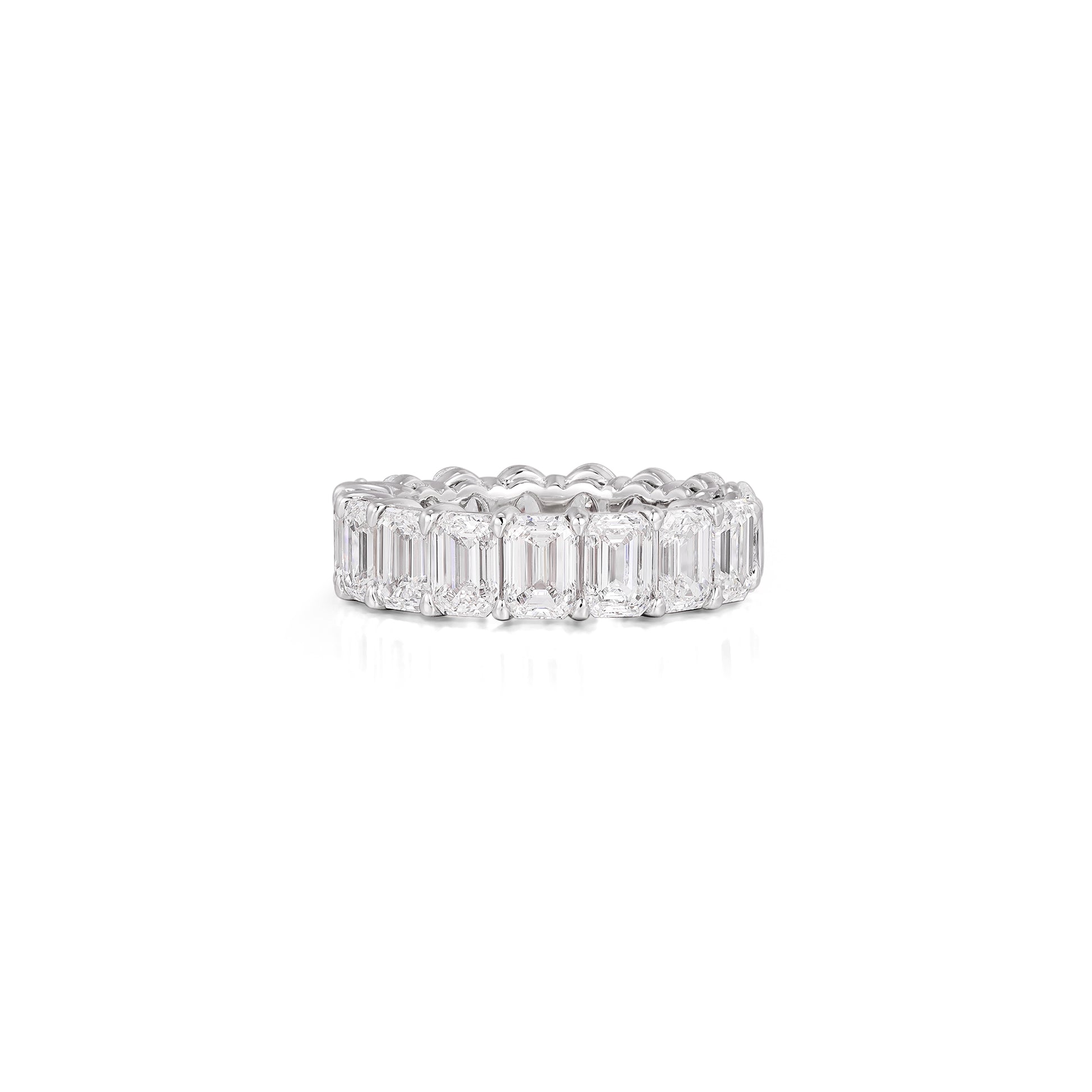 Fawn-Oval and Emerald Cut Diamond Eternity Band featuring lab-grown emerald cut diamonds.