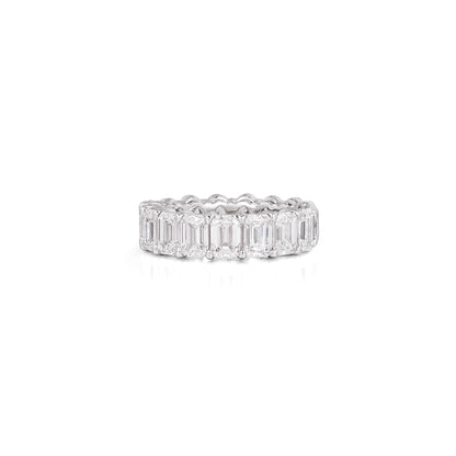 Fawn-Oval and Emerald Cut Diamond Eternity Band featuring lab-grown emerald cut diamonds.