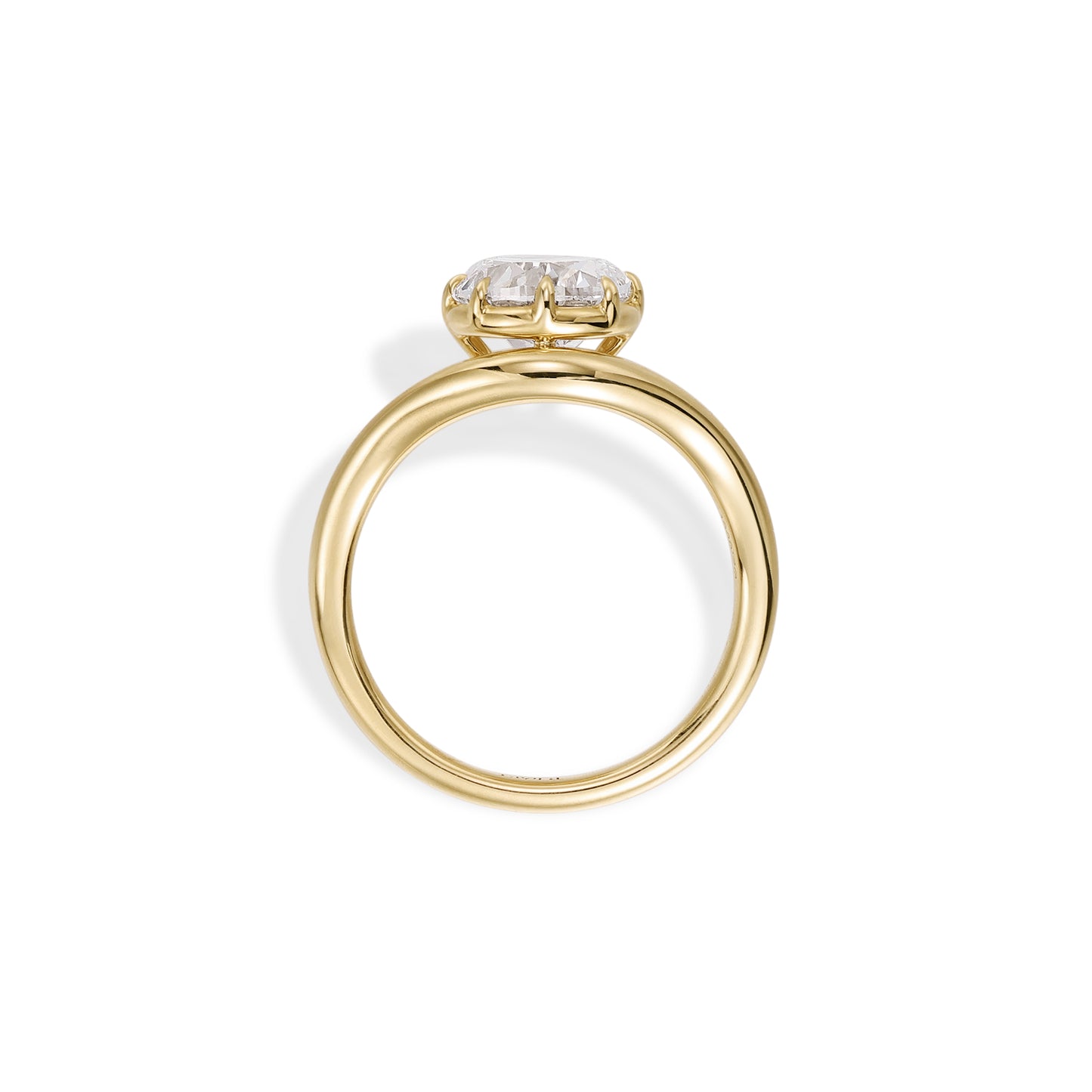 Wave-Old European Cut Lab Grown Diamond Ring