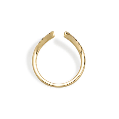 Asher-Round Cut Diamond Ring Pavé Contour Wedding Band