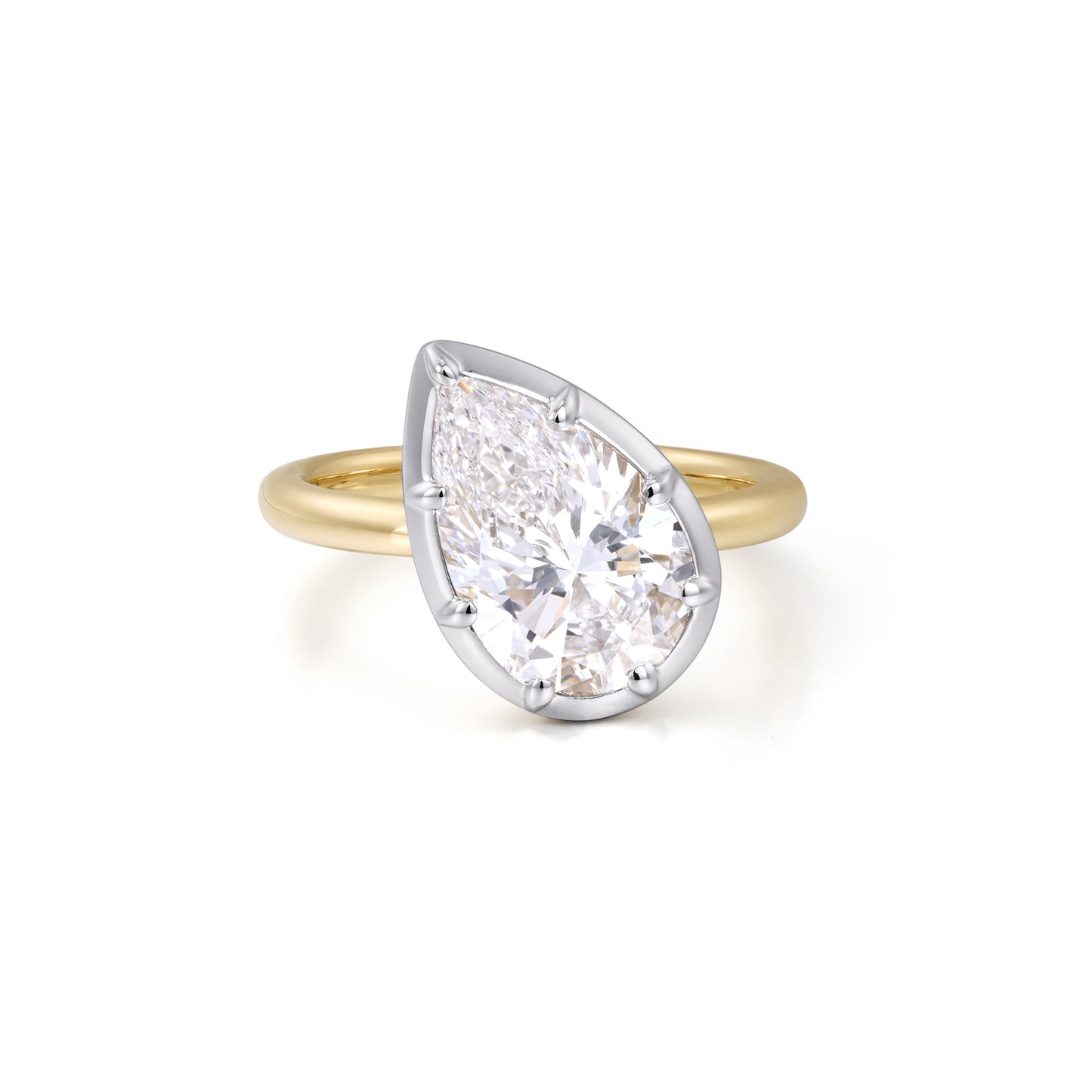 Lena-Pear Cut Lab Grown Diamond Engagement Ring