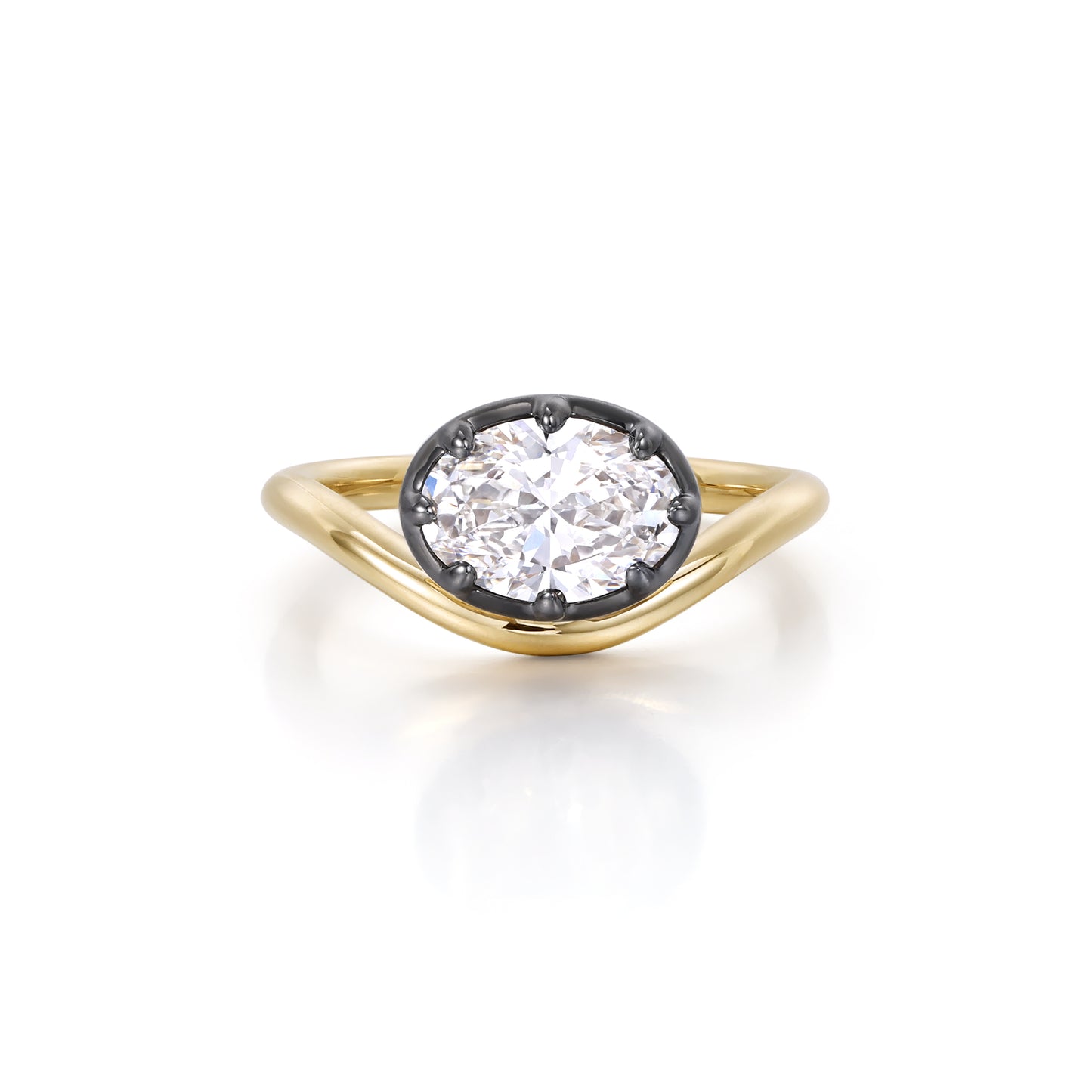 Eva-Oval Cut Lab Grown Diamond Pinky Ring