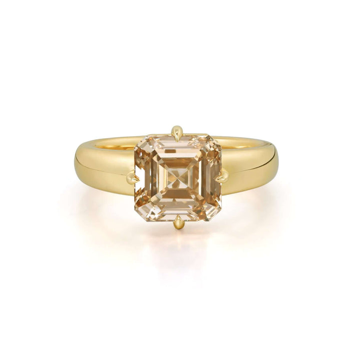 Sintra-Champagne Asscher Cut Lab Grown Diamond Ring