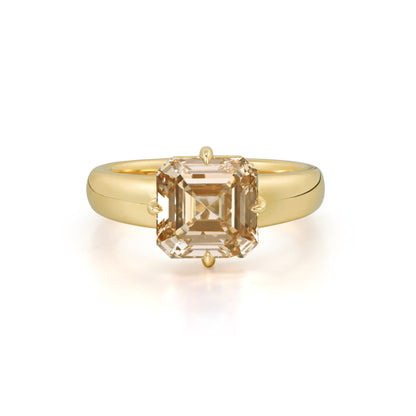 Sintra-Champagne Asscher Cut Lab Grown Diamond Ring