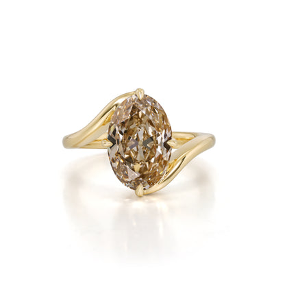 Harper-Champagne Old Mine Oval Lab Grown Diamond Ring