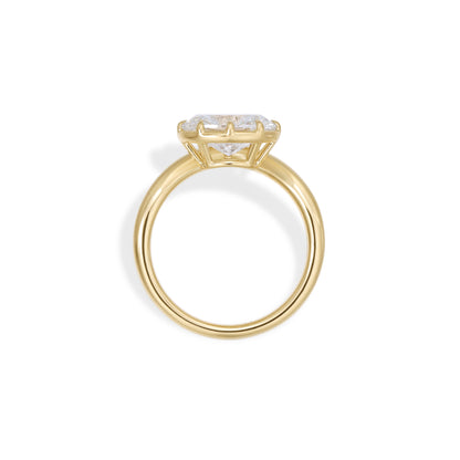 Wave-Oval Cut Lab Grown Diamond Engagement Ring