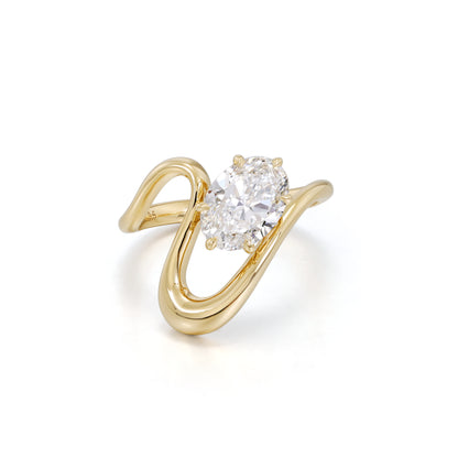 Iris-Oval Cut Lab Grown Diamond Ring