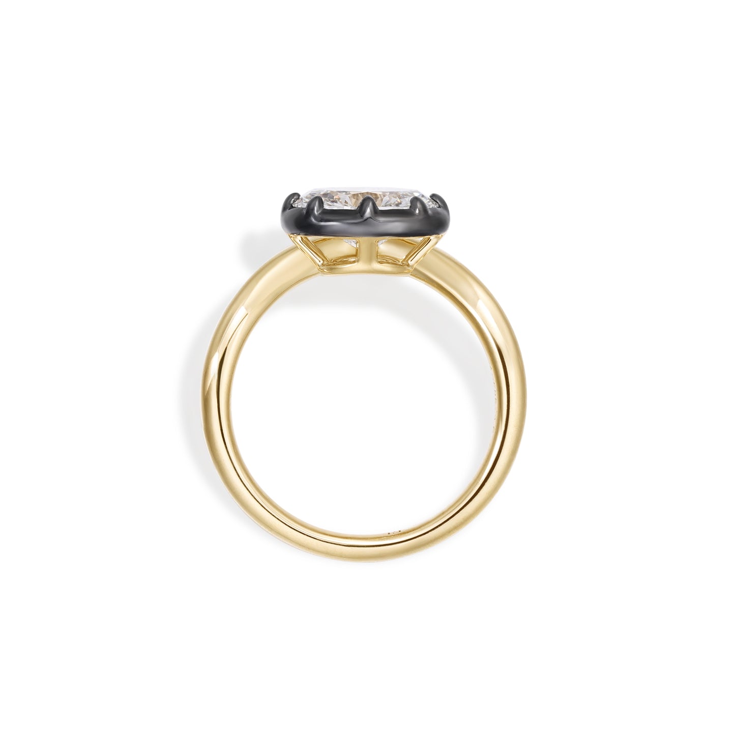 Eva-Oval Cut Lab Grown Diamond Pinky Ring