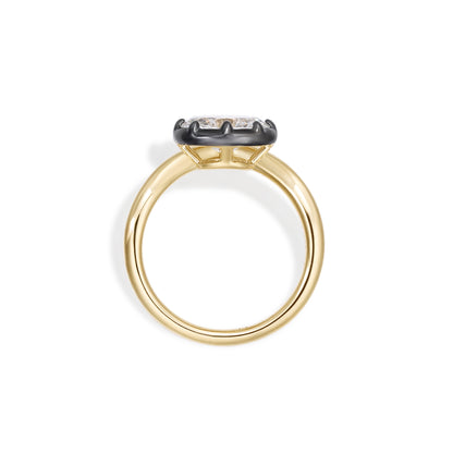 Eva-Oval Cut Lab Grown Diamond Pinky Ring