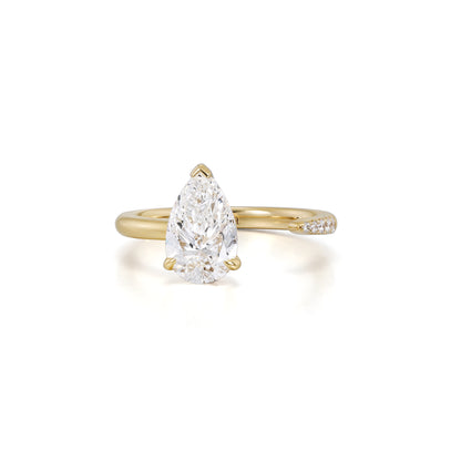 Lottie-Pear Cut Lab Grown Diamond Ring Open Band