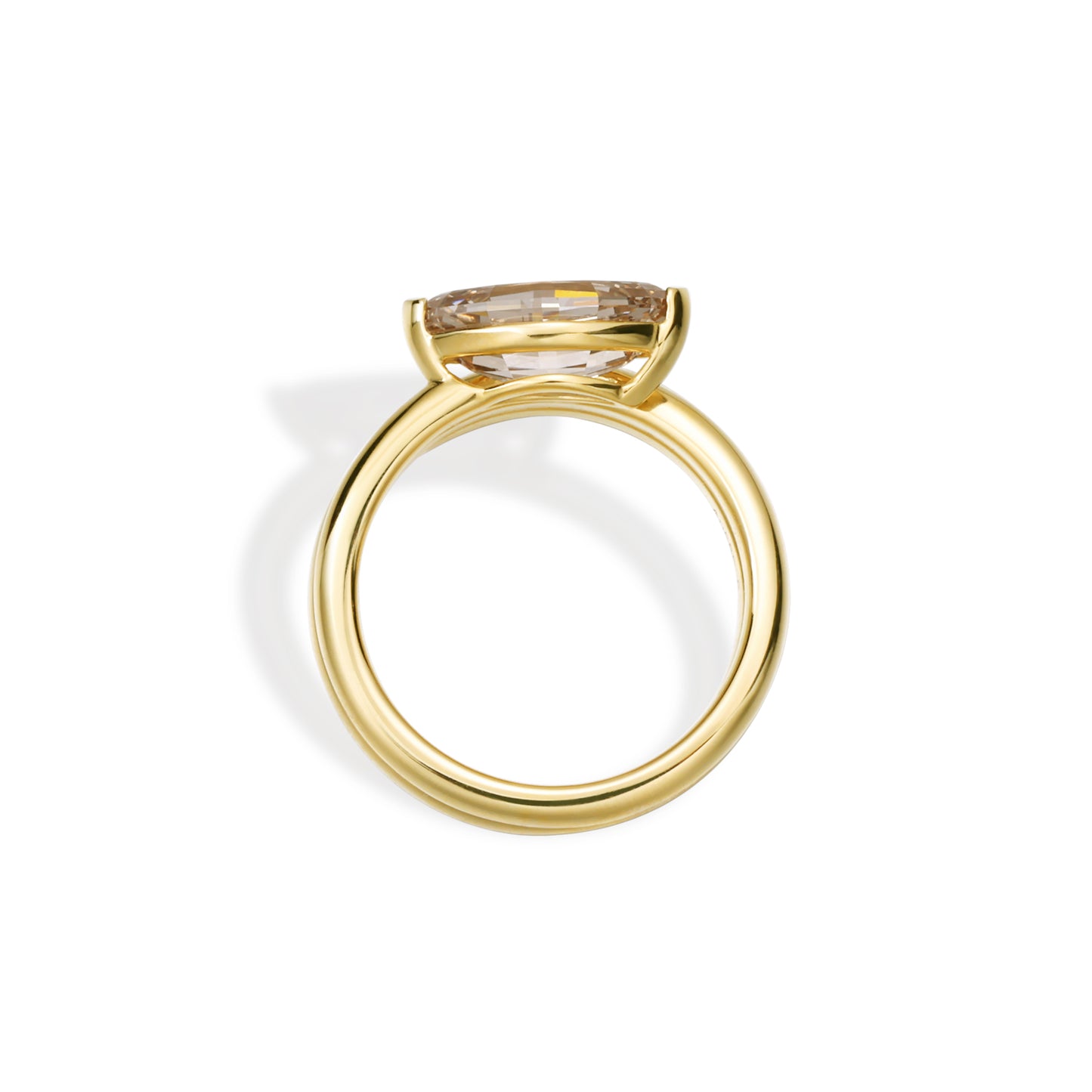 Sloane-Champagne Marquise Step Cut Lab Grown Diamond Ring