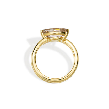 Sloane-Champagne Marquise Step Cut Lab Grown Diamond Ring