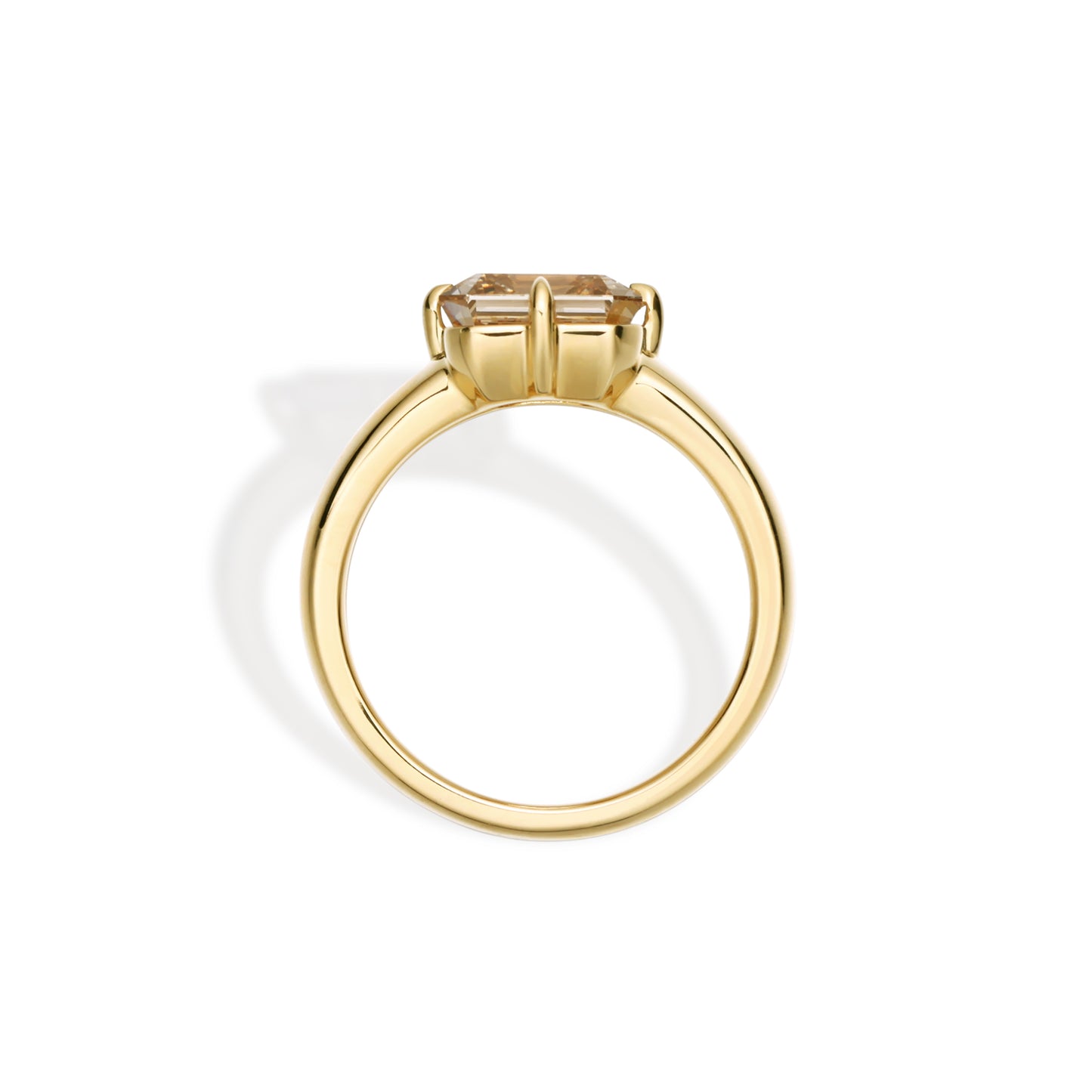 Sintra-Champagne Asscher Cut Lab Grown Diamond Ring