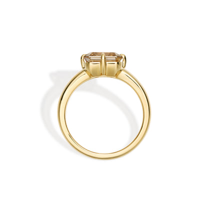 Sintra-Champagne Asscher Cut Lab Grown Diamond Ring