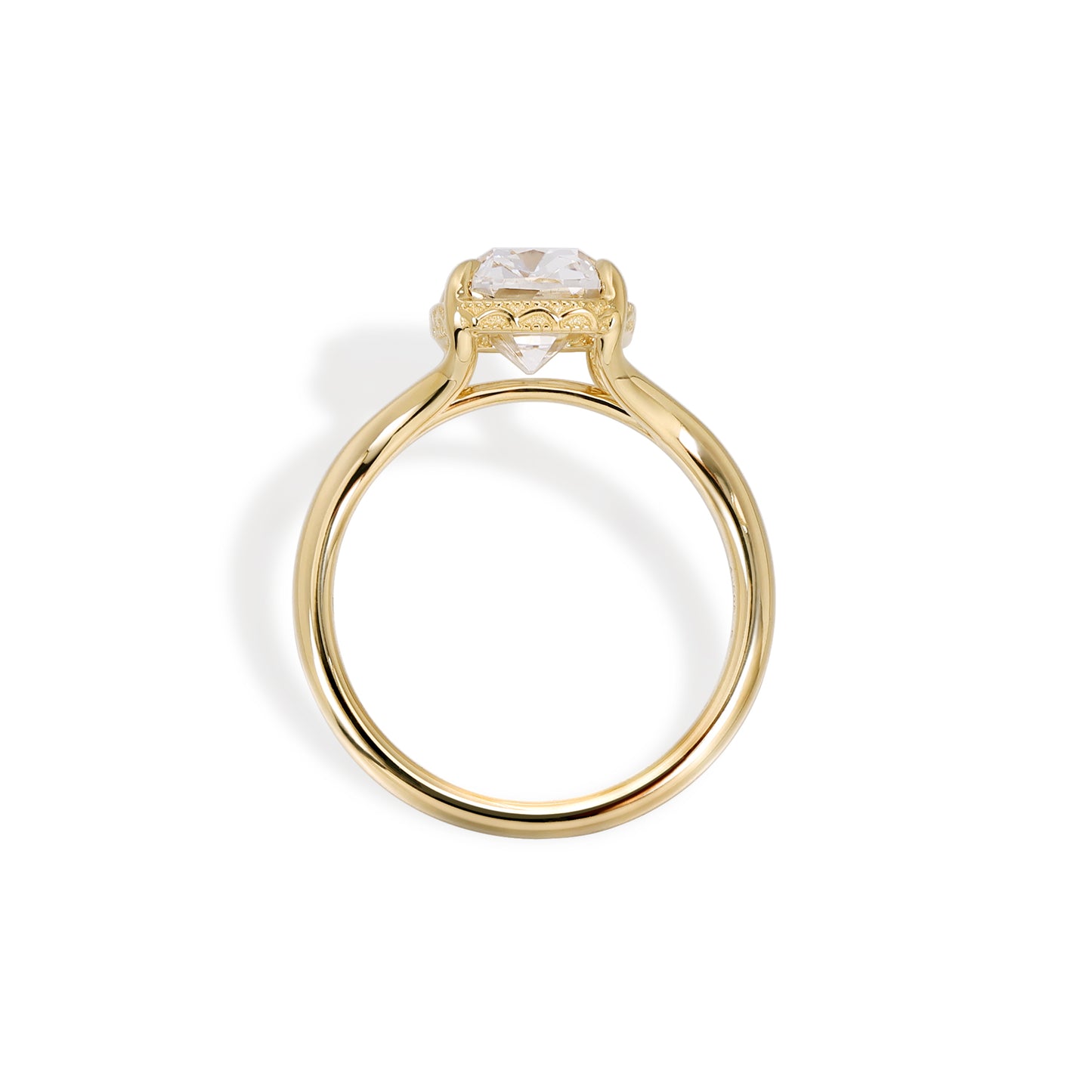 Claire-Old Mine Cut Lab Grown Diamond Engagement Ring