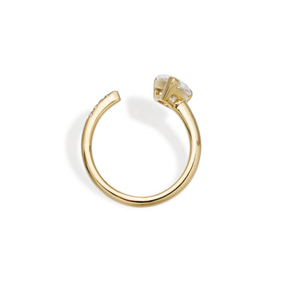 Lottie-Pear Cut Lab Grown Diamond Ring Open Band
