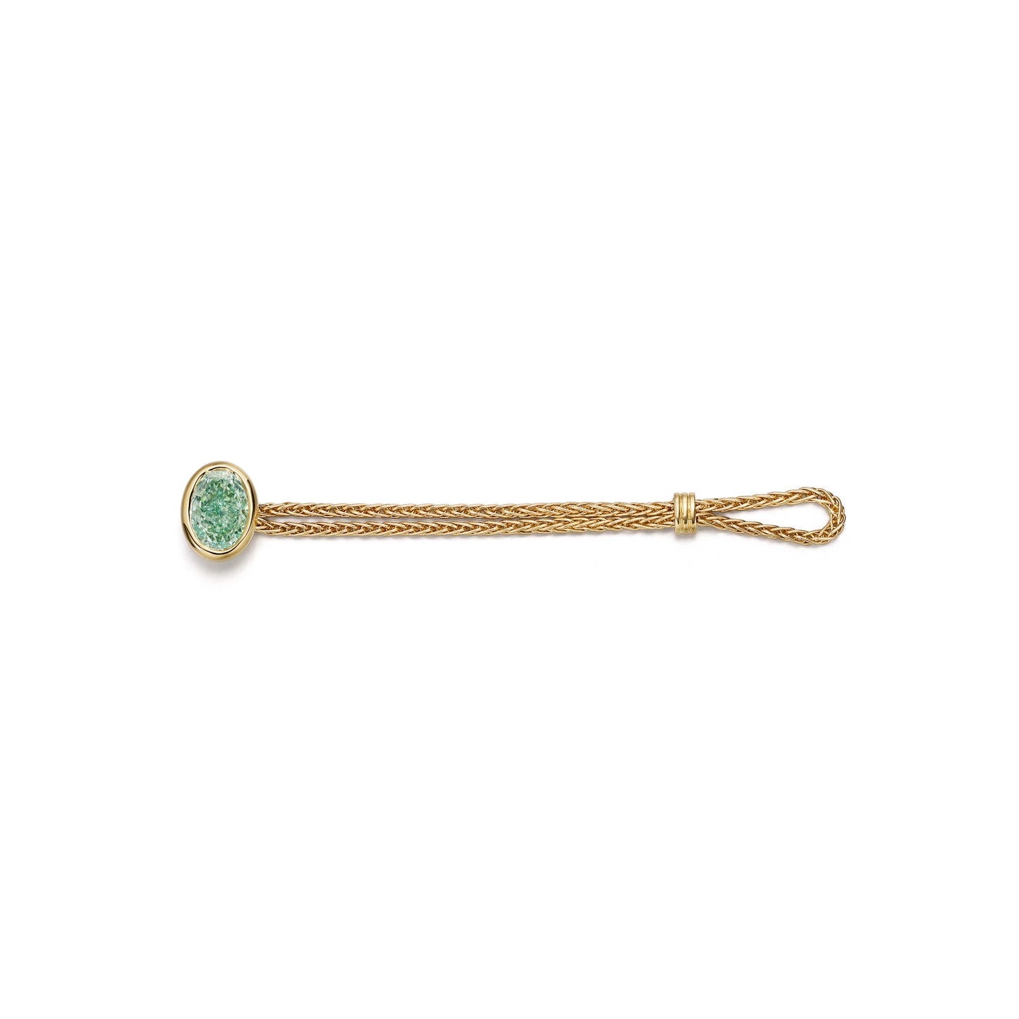 Ring mit ovalem, im Labor gezüchtetem Diamanten von Faith-Green