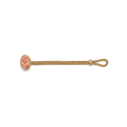 Faith-Pink Oval Cut Lab Grown Diamond Chain Ring