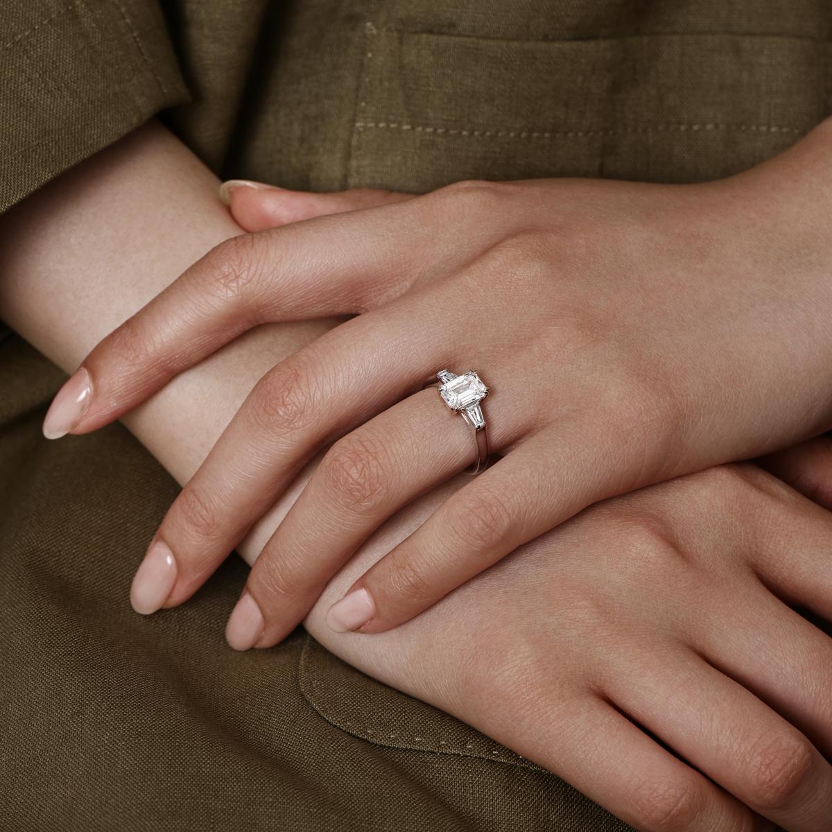 Gemma-Emerald Cut Lab Grown Diamond Ring