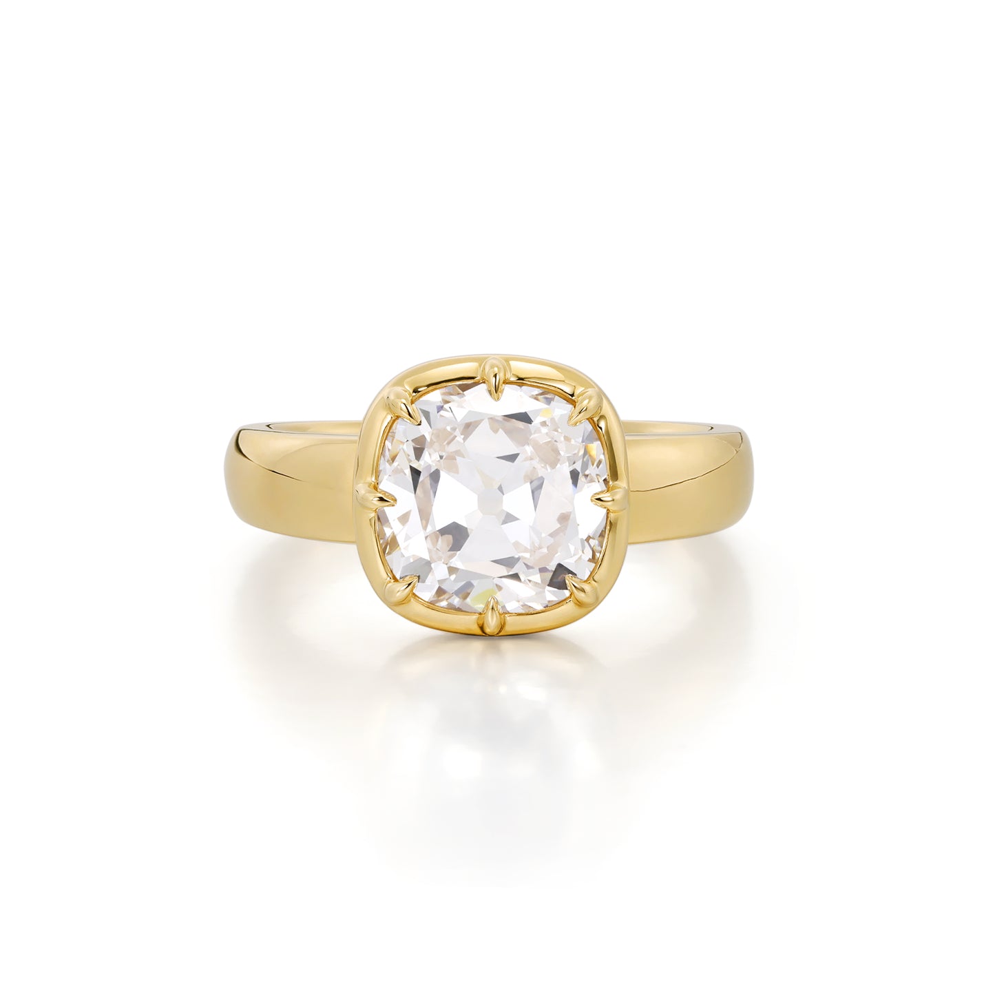 Zoey-Old Mine Cut Lab Grown Diamond Engagement Ring