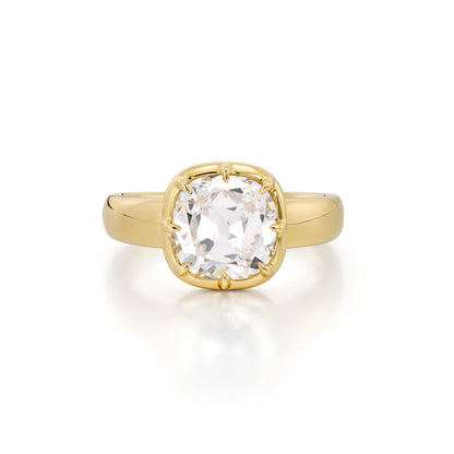 Zoey-Old Mine Cut Lab Grown Diamond Engagement Ring
