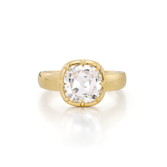 Zoey-Old Mine Cut Lab Grown Diamond Engagement Ring