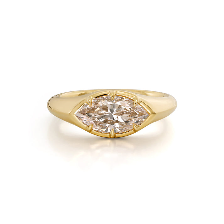 Lake-Marquise Cut Lab Grown Diamond Pinky Ring