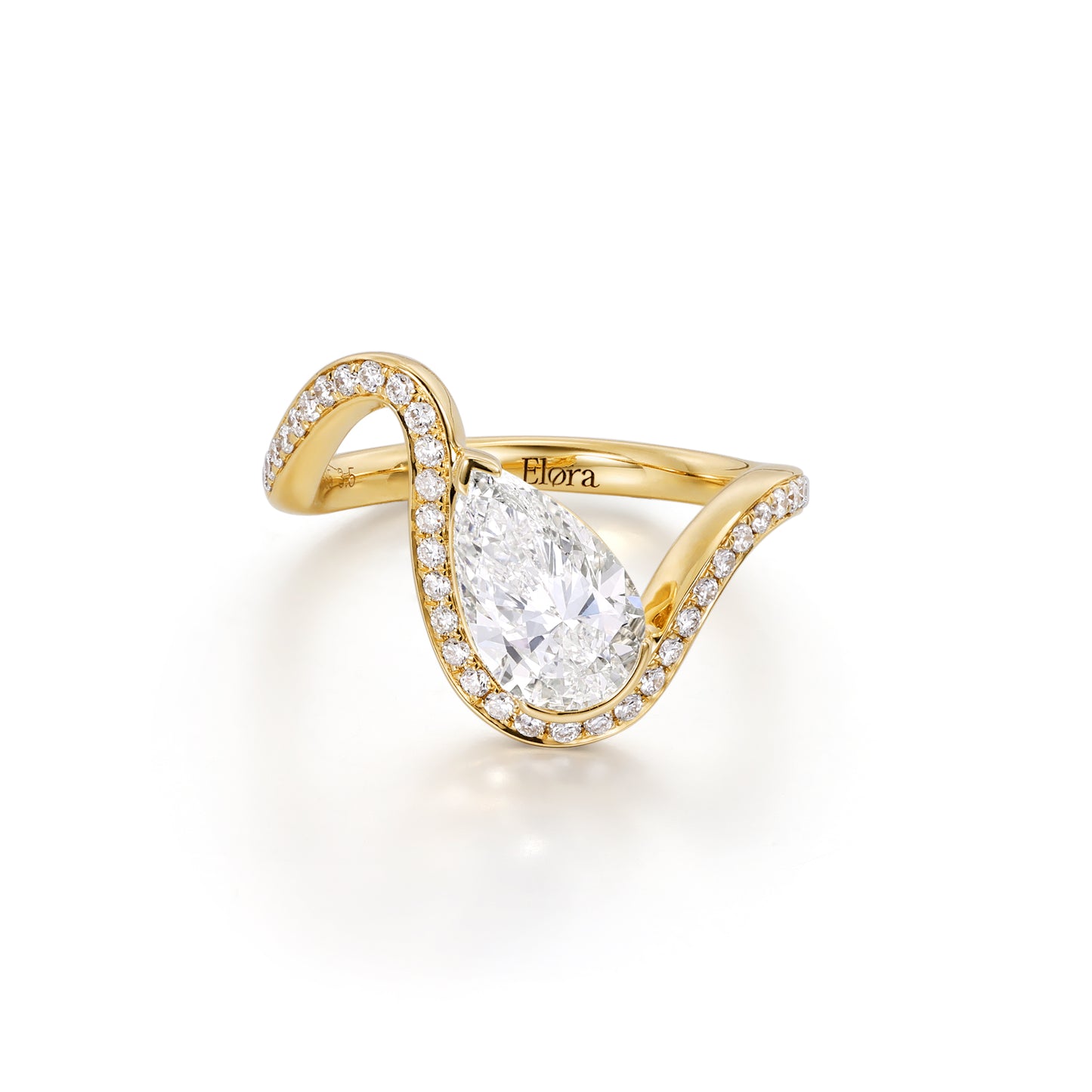 Terra-Pear Cut Lab Grown Diamond Pinky Ring