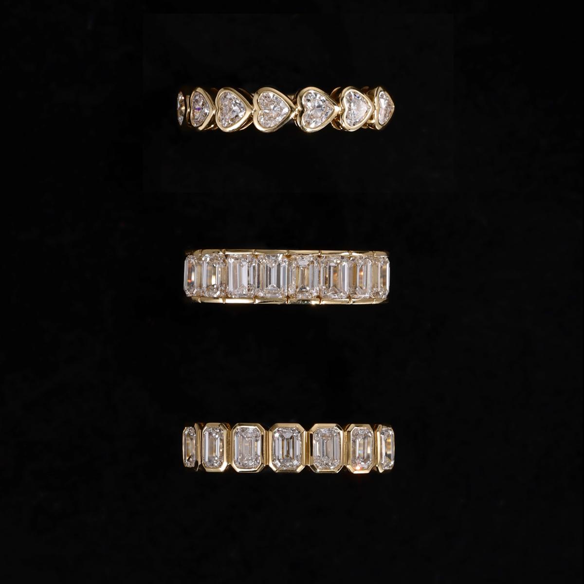 Elloit-Emerald Cut Diamond Eternity Band