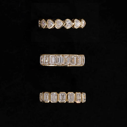 Elloit-Emerald Cut Diamond Eternity Band