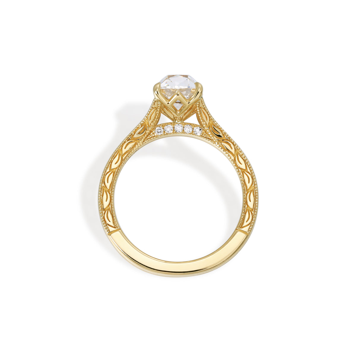 Wren-Old Mine Cushion Cut Lab Grown Diamond Ring