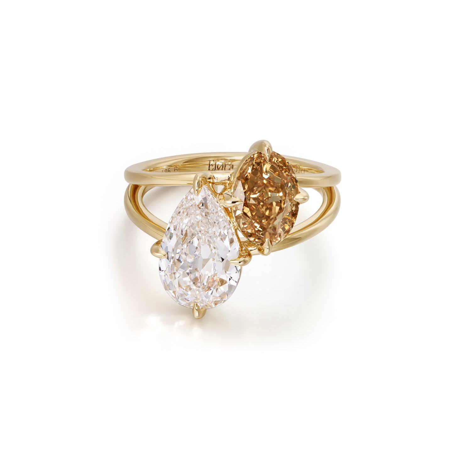 Kaia-Pear and Oval Lab Grown Diamond Engagement Ring