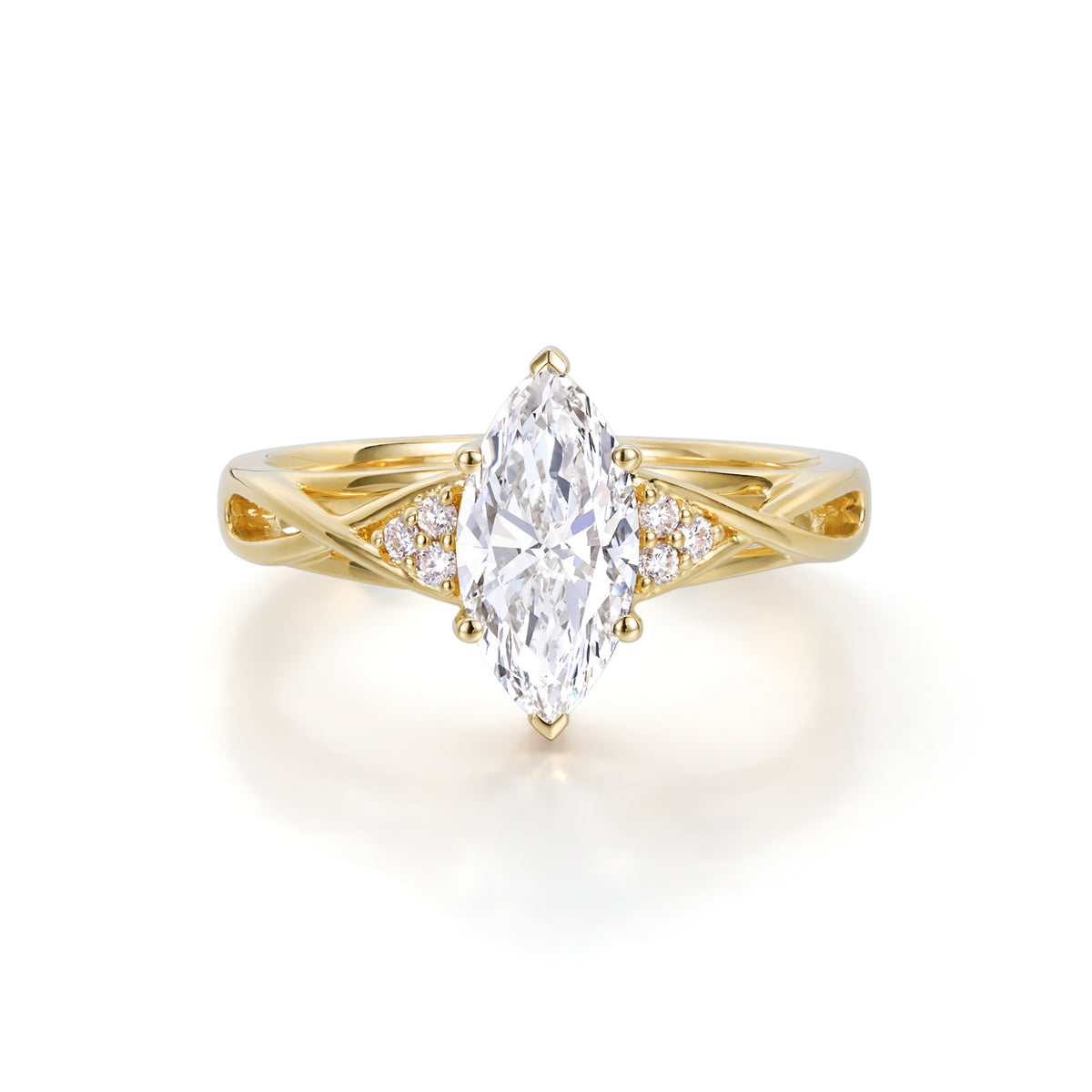 Leda-Marquise Cut Lab Grown Diamond Ring