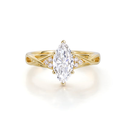 Leda-Marquise Cut Lab Grown Diamond Ring