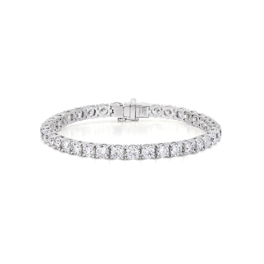 Seville-Round Cut Diamond Tennis Bracelet featuring round lab grown diamonds in a platinum setting.