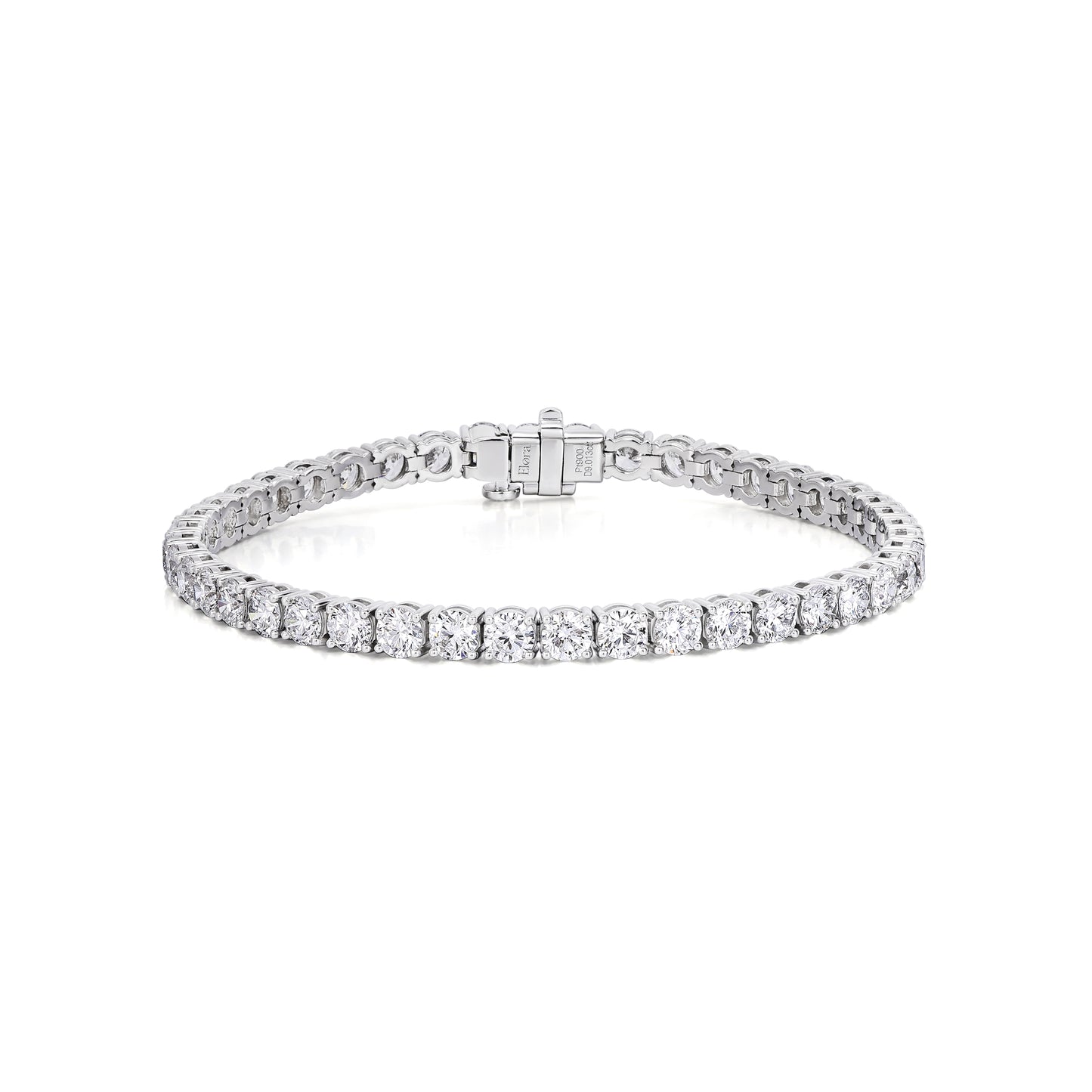 Seville-Round Cut Diamond Tennis Bracelet featuring round lab grown diamonds in PT900 platinum.