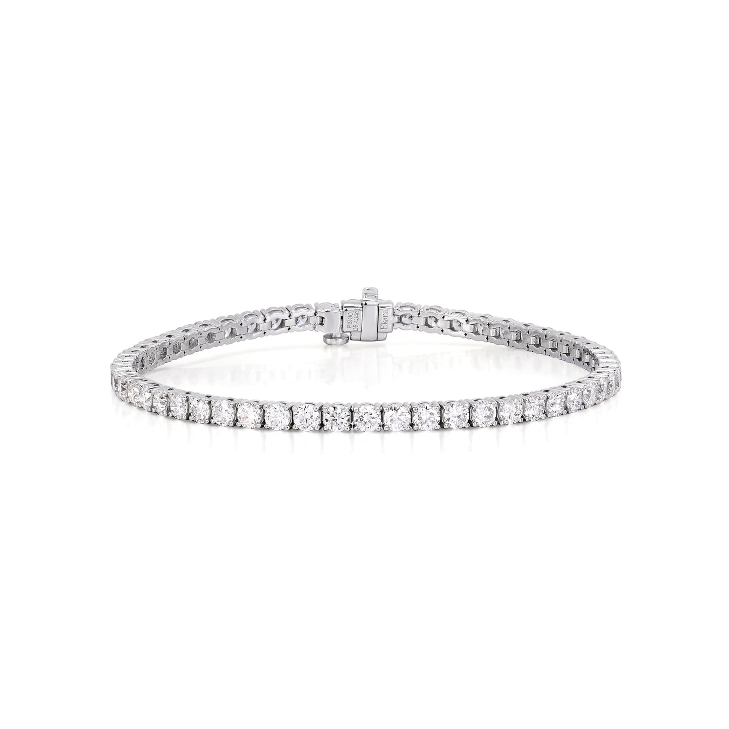 Seville-Round Cut Diamond Tennis Bracelet featuring round lab grown diamonds in a PT900 platinum setting.