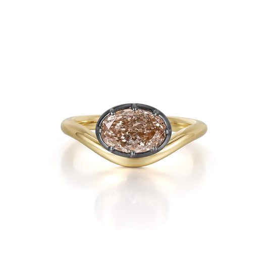 Cove-Pink Oval Lab Grown Diamond Engagement Ring