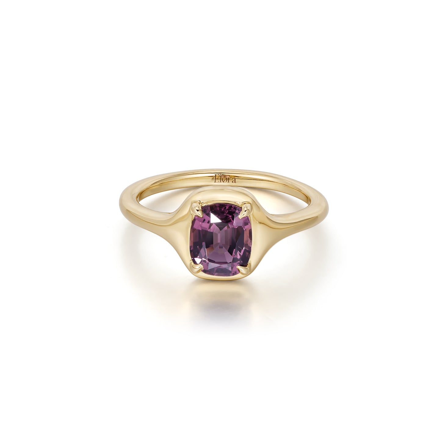 Ellie-Cushion Cut Deep Purple Spinel Gemstone Ring
