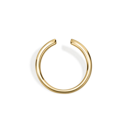 Calla-Yellow Gold Open Band Ring showcasing a smooth open-ended silhouette in polished yellow gold.