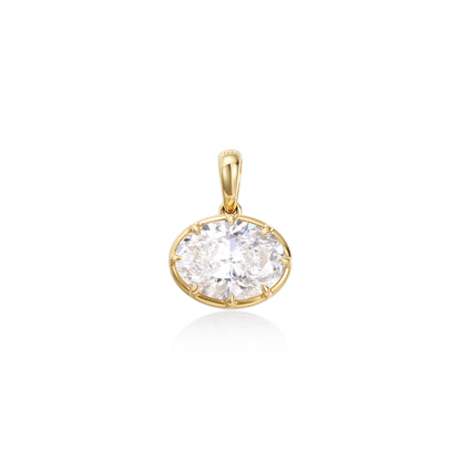 3ct Oval Cut Lab Grown Diamond Pendant
