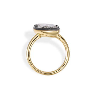 Celine-Marquise Cut Lab Grown Diamond Engagement Ring showcasing the marquise cut diamond in a yellow gold setting.
