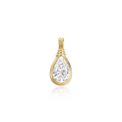 3ct Pear Cut Lab Grown Diamond Pendant