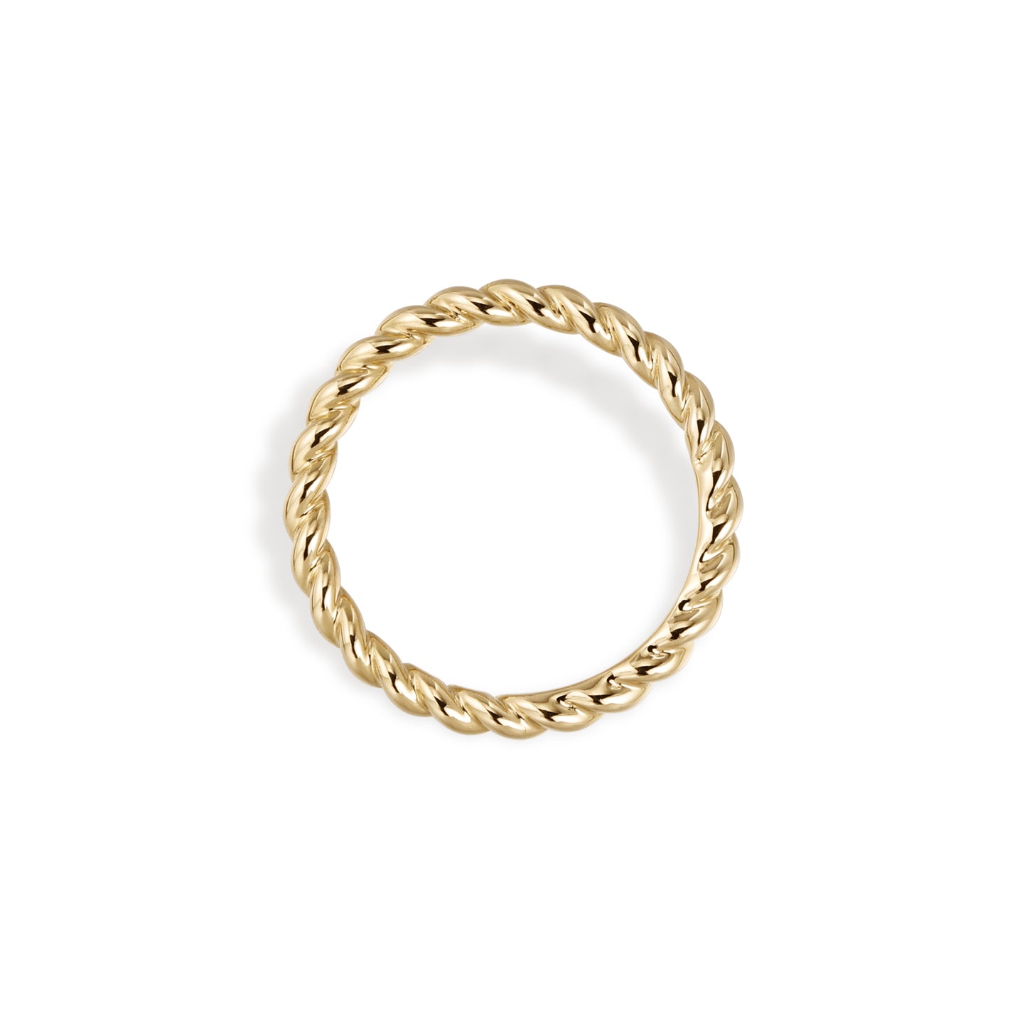 Alma-Twist Yellow Gold Wedding Band