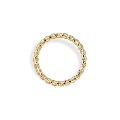Alma-Twist Yellow Gold Wedding Band