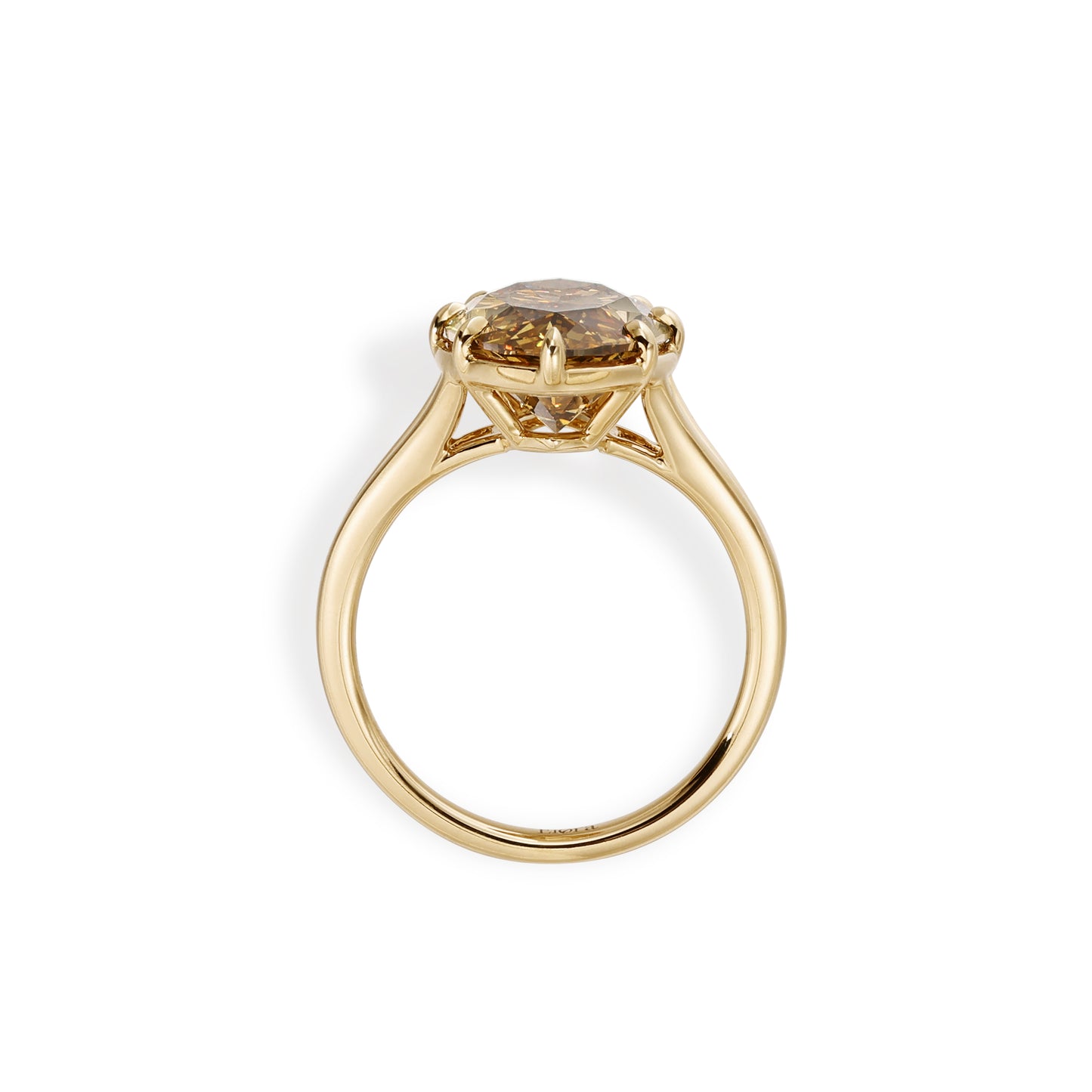 Maple-Brown Marquise Lab Grown Diamond Engagement Ring