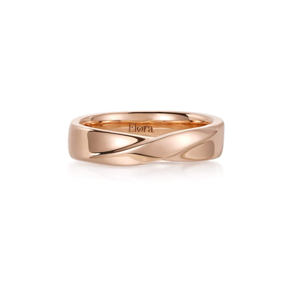 Ethan-Twist Rose Gold Wedding Band