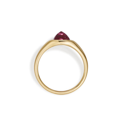 Sarah-Sugarloaf Cabochon Pink Tourmaline Gemstone Ring