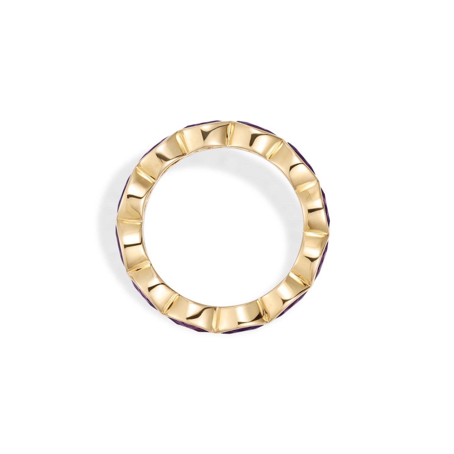 Marquise Cut Amethyst Eternity Band showing full eternity design